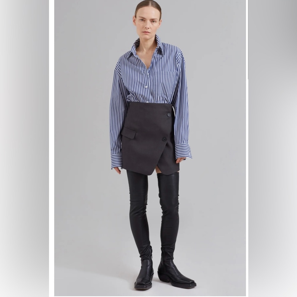 The Frankie Shop Camsel Cross Skirt - Charcoal